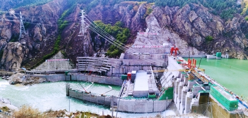 世界在建海拔最高、落差最大裝配式魚(yú)道全線貫通
