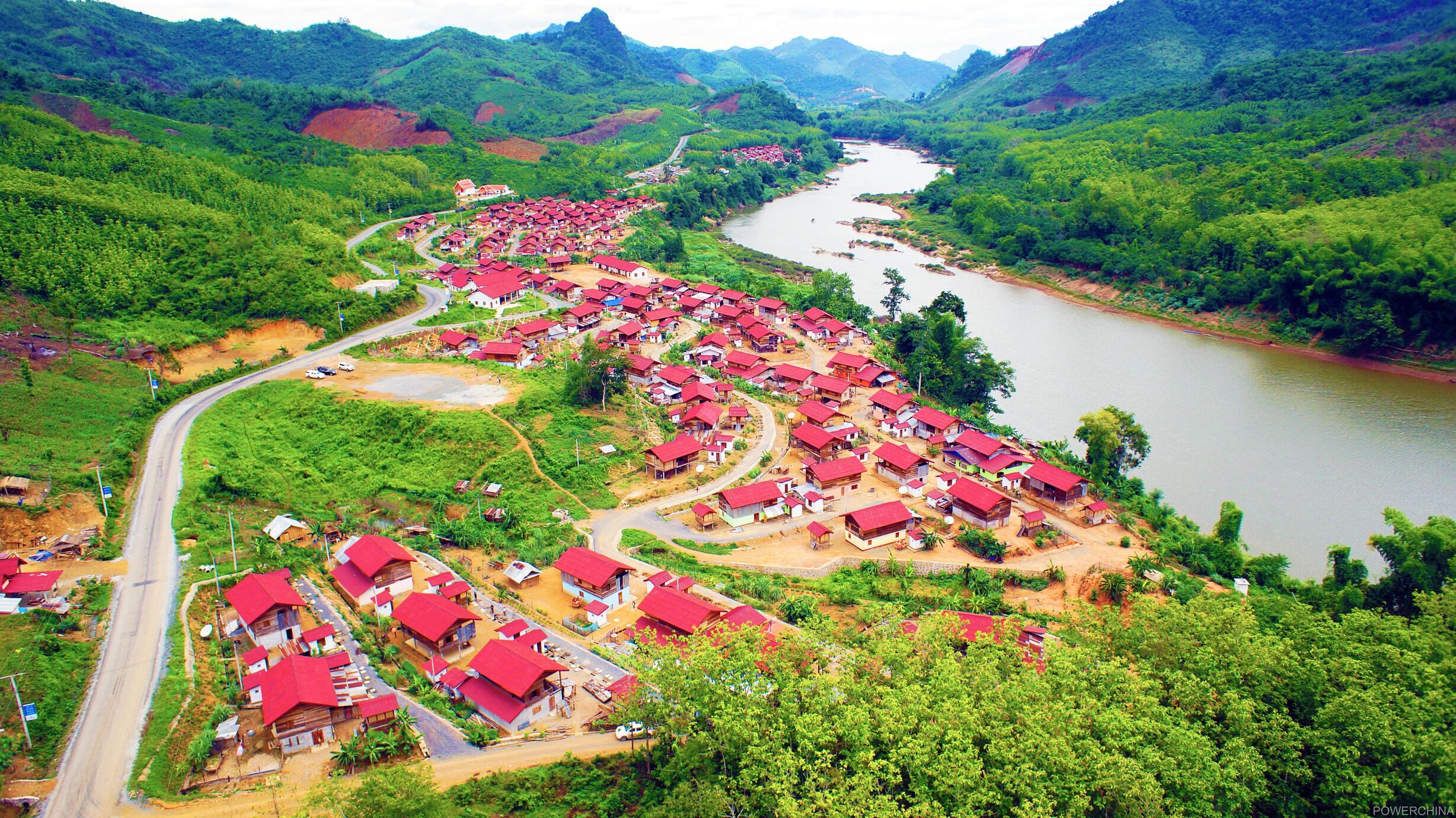 老挝南欧江二级哈克移民新村面貌