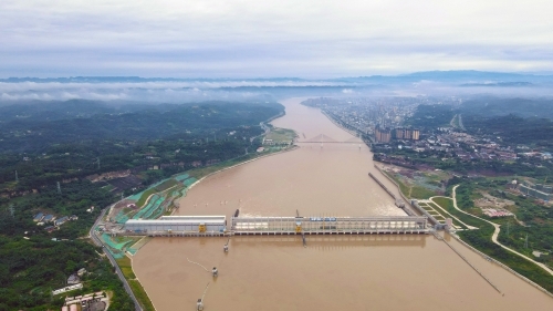 犍为航电枢纽工程实现发电,通航,蓄水三大目标